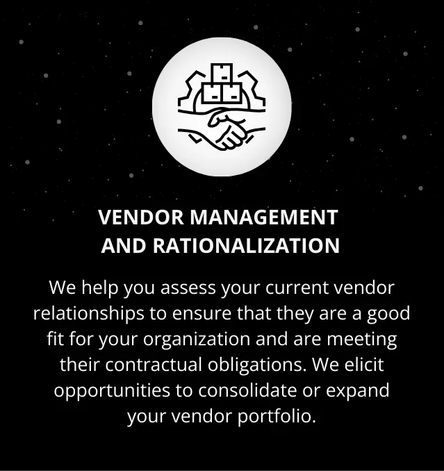 Vendor Management and Rationalization